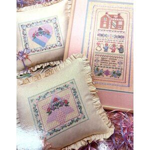 A Pink Parfait Cross-Stitch & Ribbon Work Pattern By The Vanessa-Ann Collection